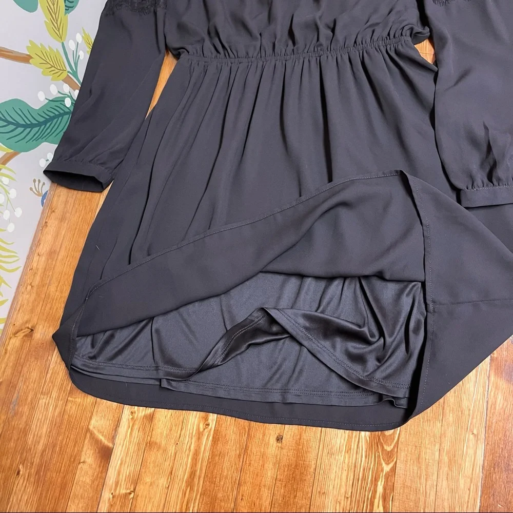 Express Black Lace Detail Long Sleeved Dress *NWT* - Picture 11 of 11